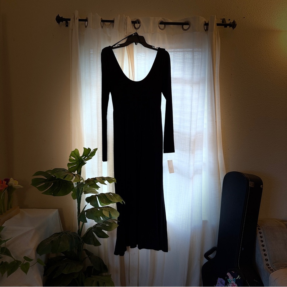 NWT a new day Black Long Sleeve Dress - Picture 5 of 9